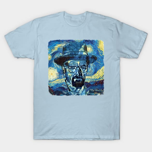 Walter White Van Gogh Style T-Shirt by todos